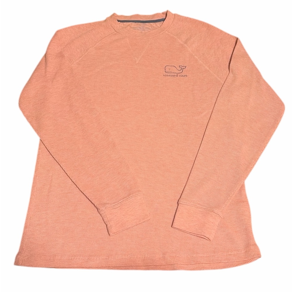 Vineyard Vines Pink Crewneck Thermal long sleeve shirt